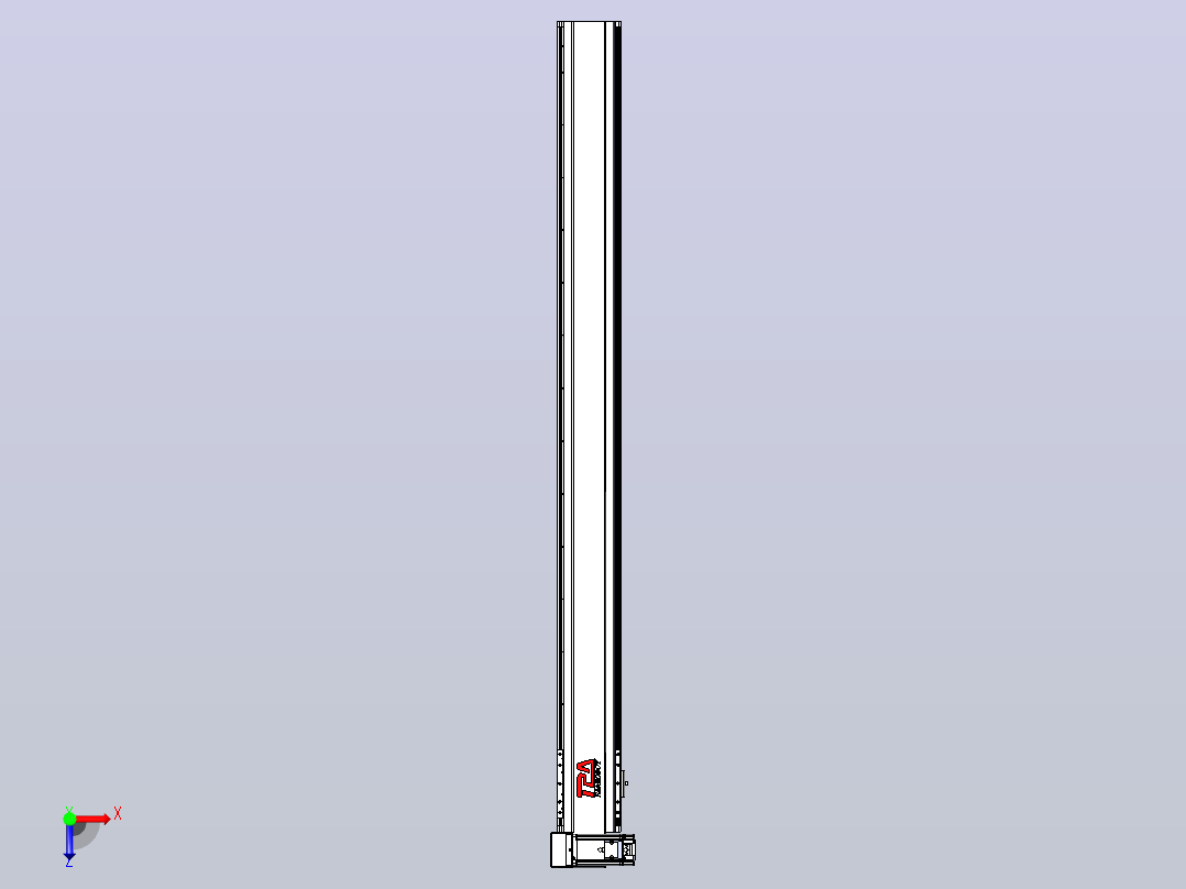 皮带直线轴半封闭可选导轨TPA-HNB-120D-110-L1300-LU-Y-P40-N3俯视图