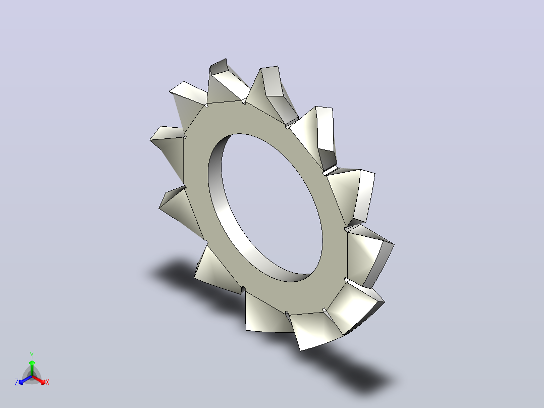 垫圈外齿锁公制集合主视图