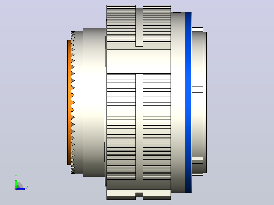 MIL-DTL-38999 III系列连接器左视图