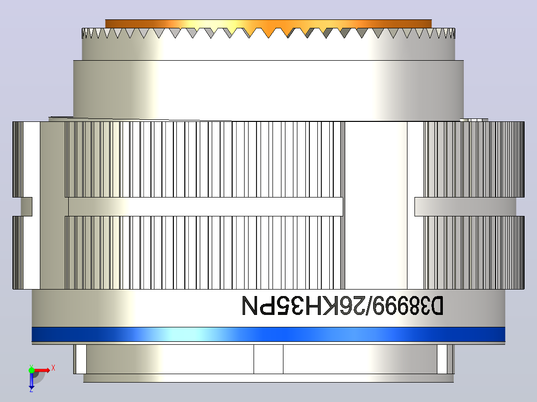MIL-DTL-38999 III系列连接器俯视图