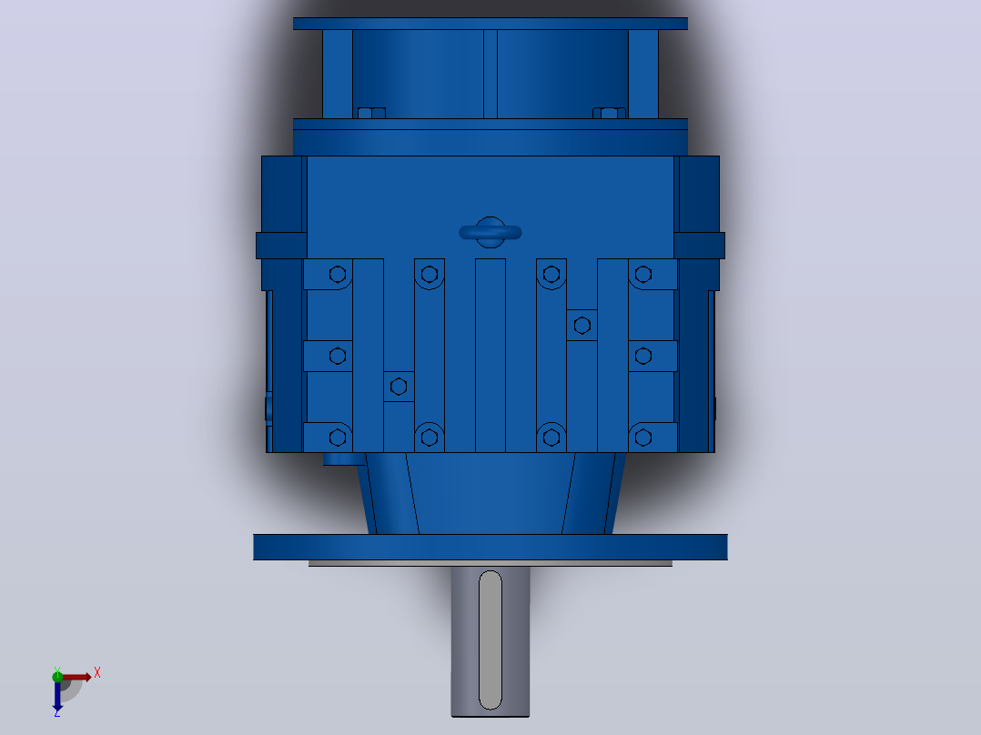RF87ZP斜齿轮减速机RF87-9.9-M1-P112-Φ300俯视图