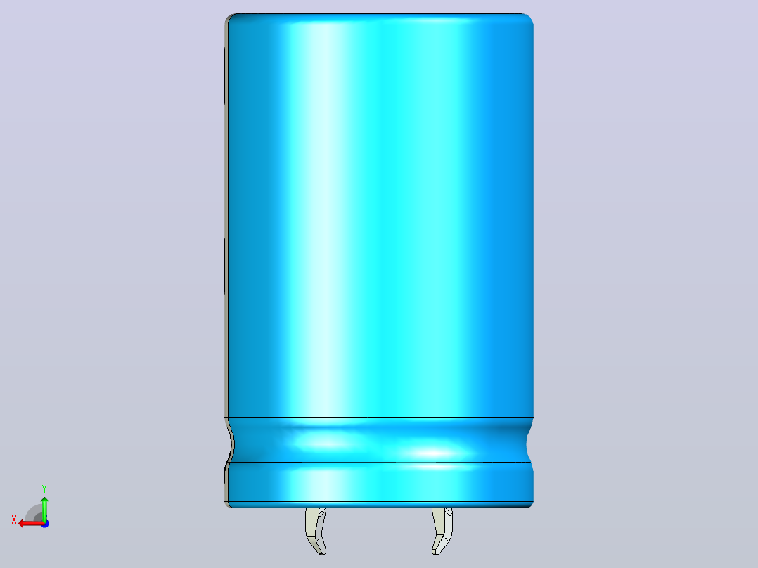 25 x 40蓝白底片电解电容器后视图