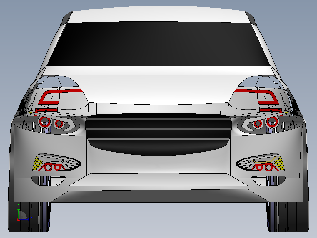 沃尔沃S60轿车3D模型车左视图