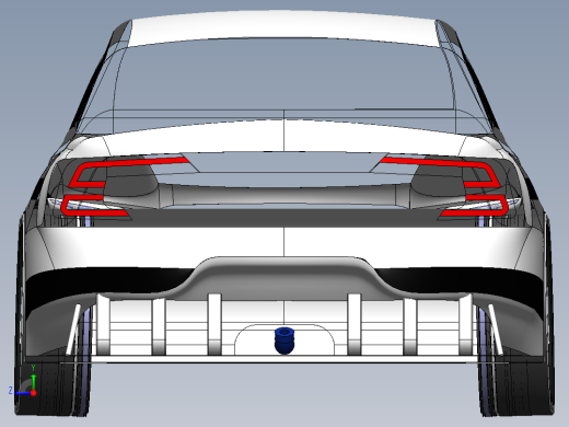 沃尔沃S60轿车3D模型车右视缩略图