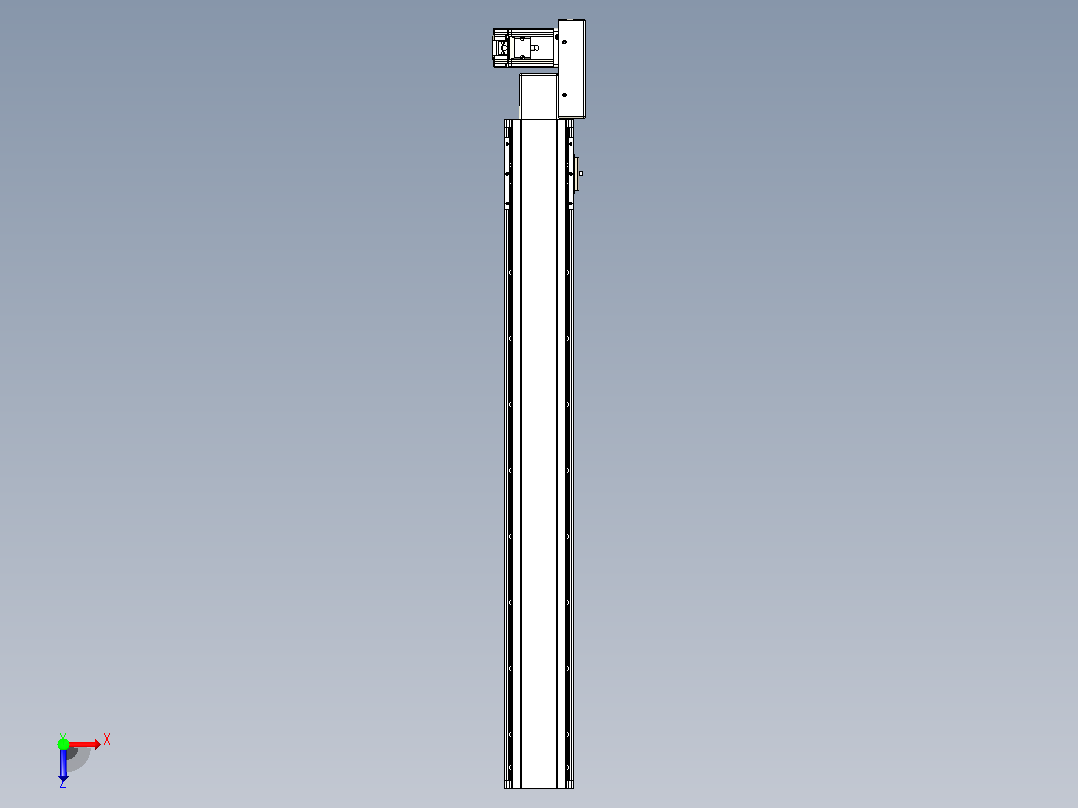 皮带直线轴半封闭可选导轨TPA-HNB-105D-90-L800-ML-C-P20-N3俯视图