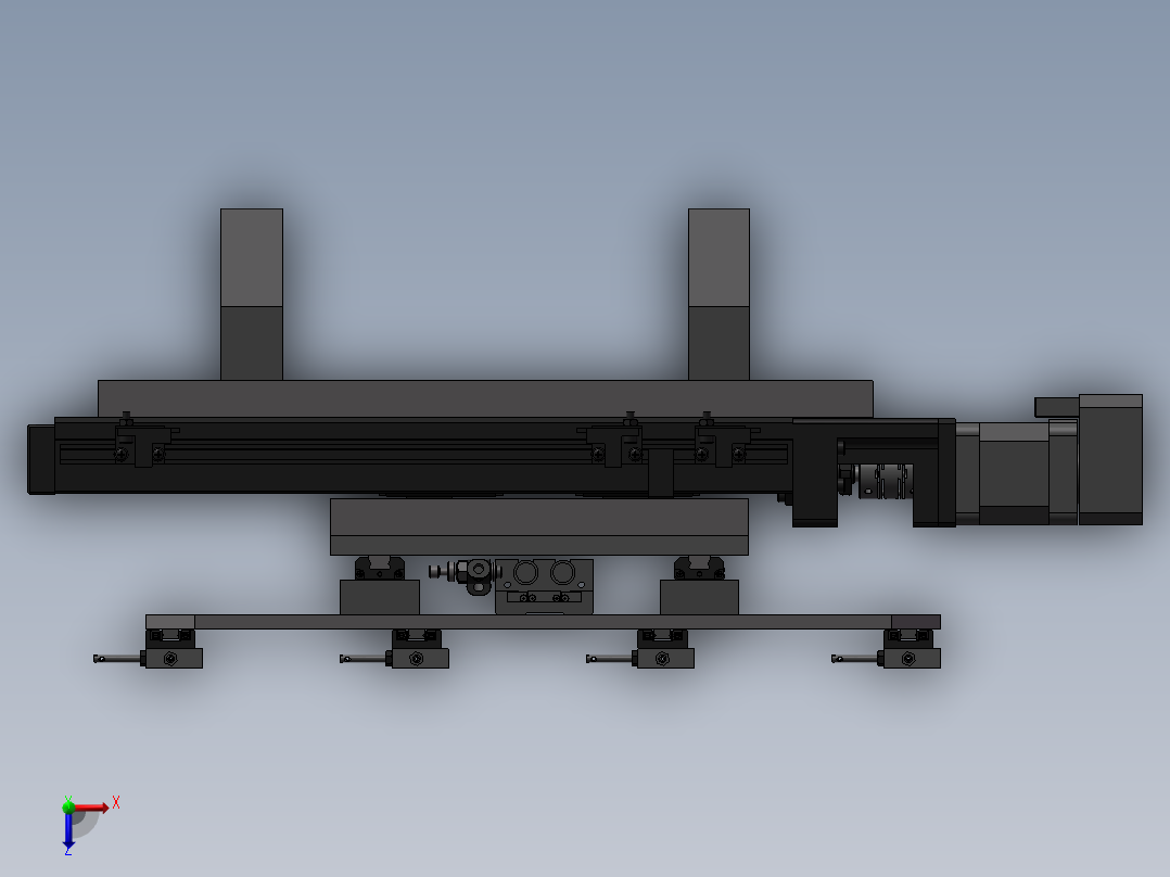 伺服搬运检测机构sw18俯视图