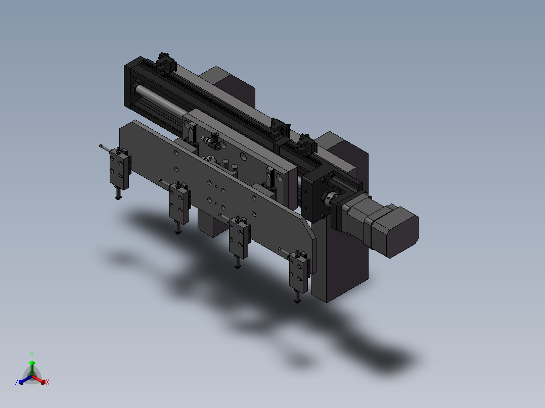 伺服搬运检测机构sw18正等轴测图