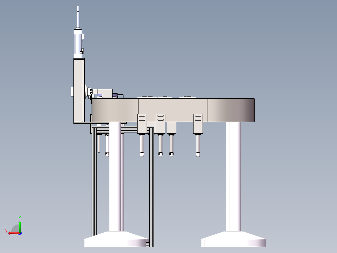 日立环行线四方环形输送线（sw18可编辑+工程图）后视图