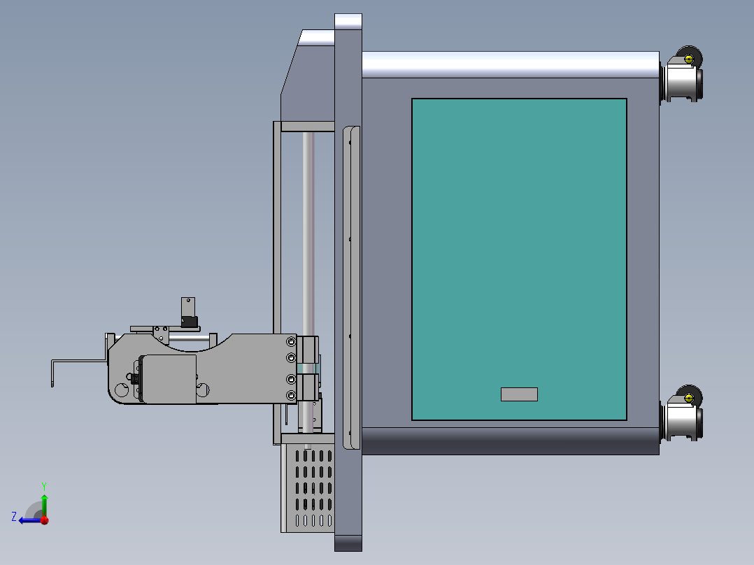三轴桌面台式点胶机右视图