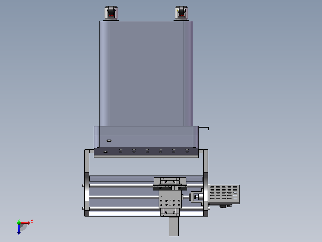 三轴桌面台式点胶机俯视图