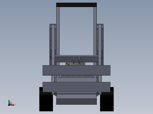 solidworks 挖掘机3D模型前视缩略图