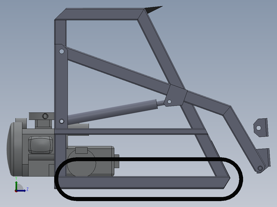 solidworks 挖掘机3D模型左视图