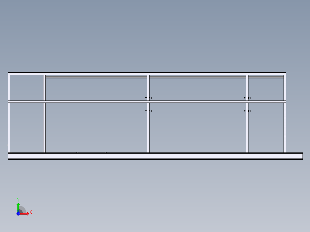 solidworks 垂直接收器基础构架前视图