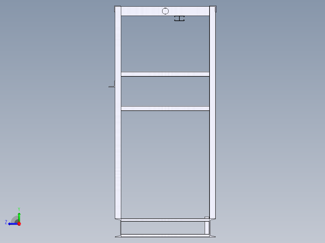 solidworks 垂直接收器基础构架右视图