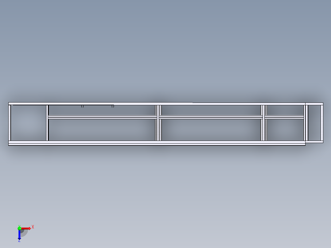solidworks 垂直接收器基础构架俯视图