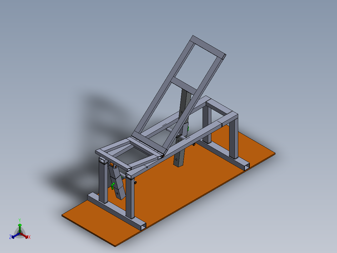 体操凳SW2013正等轴测图