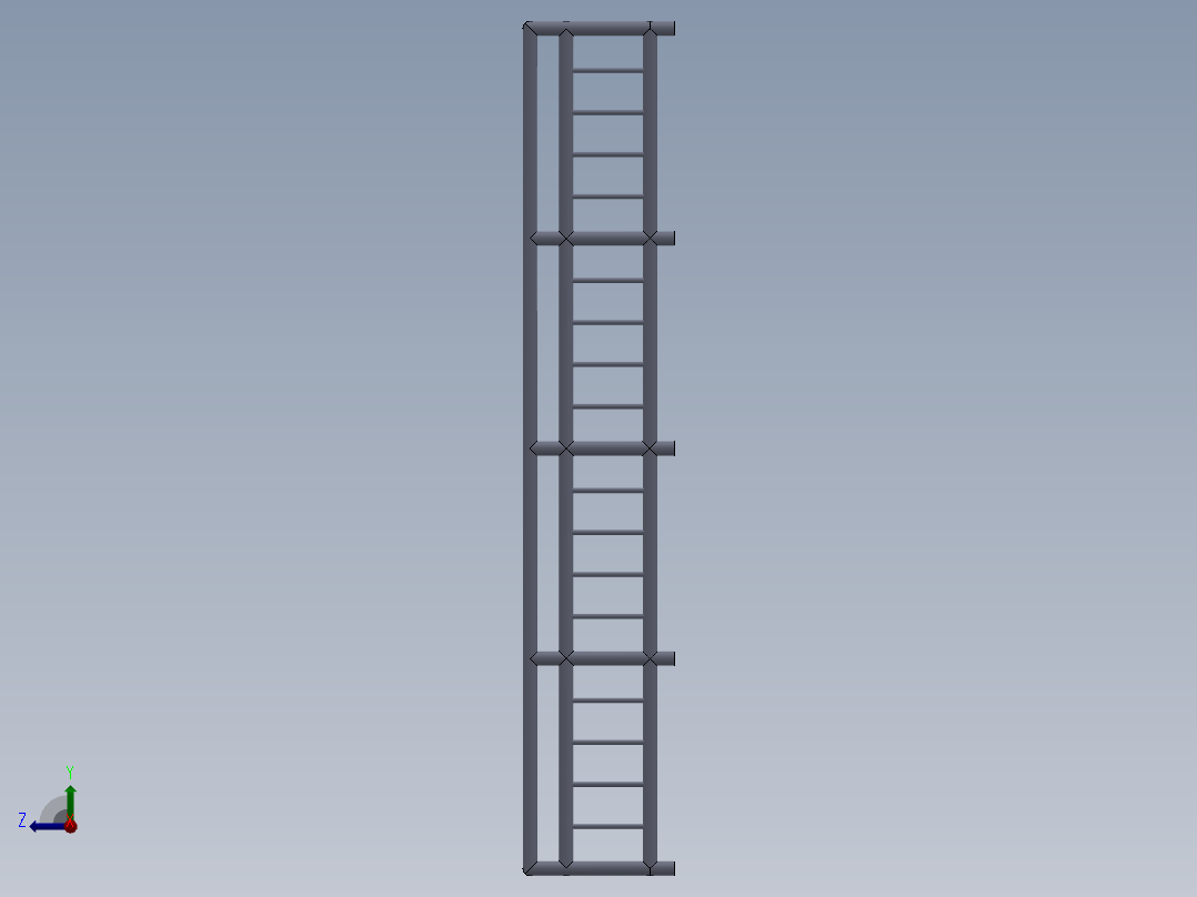 客厅阳台栏杆右视图