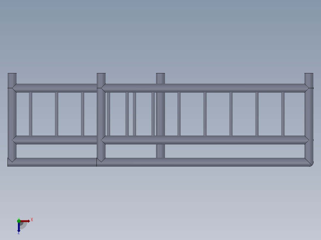 客厅阳台栏杆俯视图