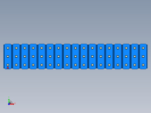 彩色公头100mil（2.54mm）系列-DS1021_blue_3x17p_100mil_Type1_rev1.0前视缩略图
