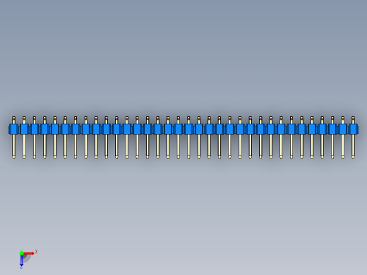 彩色公排针 100mil 2.54mm 系列-DS1022_blue_68p_100mil_TypeSMT_rev1.0俯视缩略图