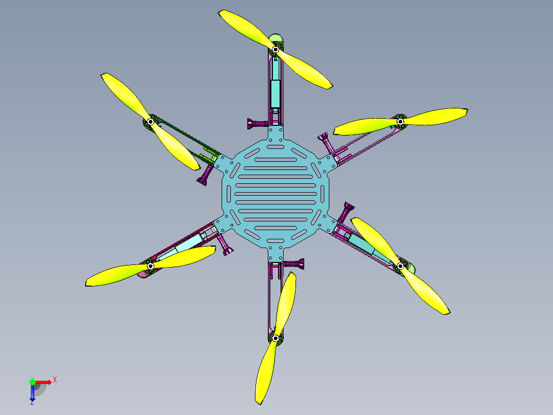 大疆风火轮系列F550俯视图