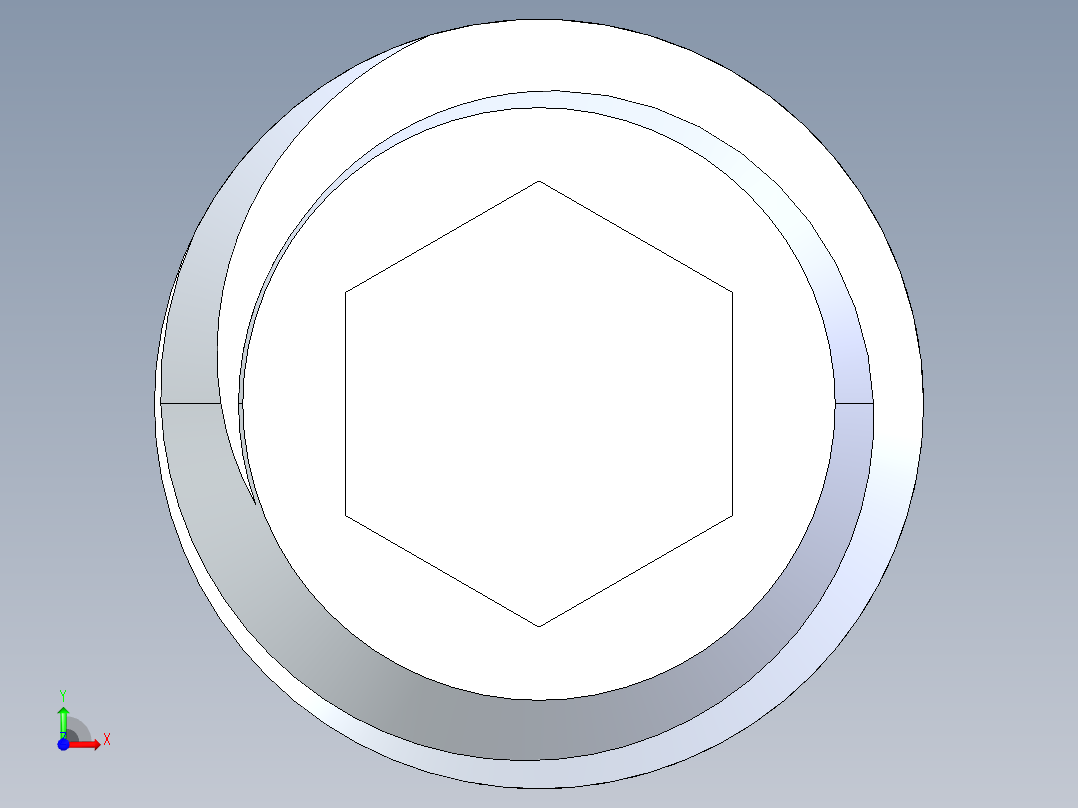 UNC 平头紧定螺钉-UNC SET SCREW 0.3125 x0.625.STEP前视图