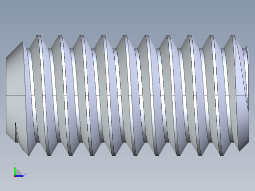 UNC 平头紧定螺钉-UNC SET SCREW 0.3125 x0.625.STEP左视缩略图