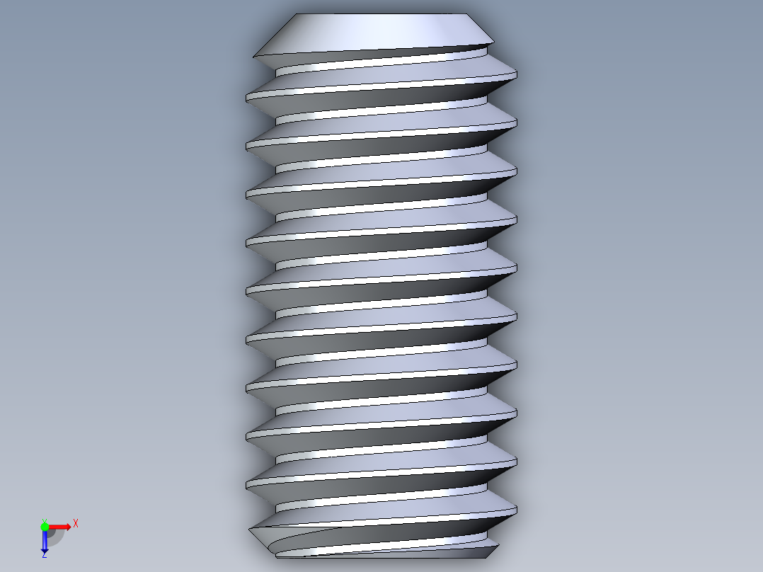 UNC 平头紧定螺钉-UNC SET SCREW 0.3125 x0.625.STEP俯视图