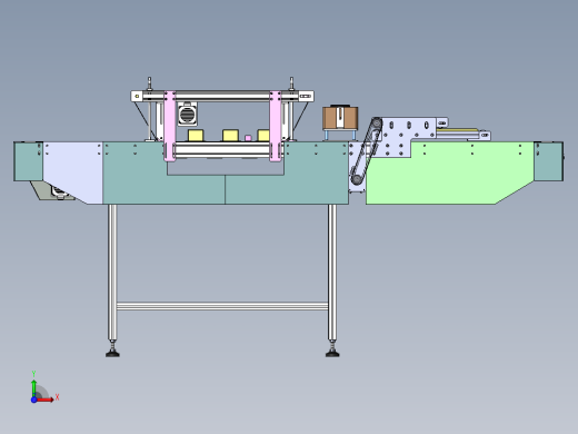 吹风除尘毛刷线、非标自动流水线 3D模型（SolidWorks设计前视缩略图