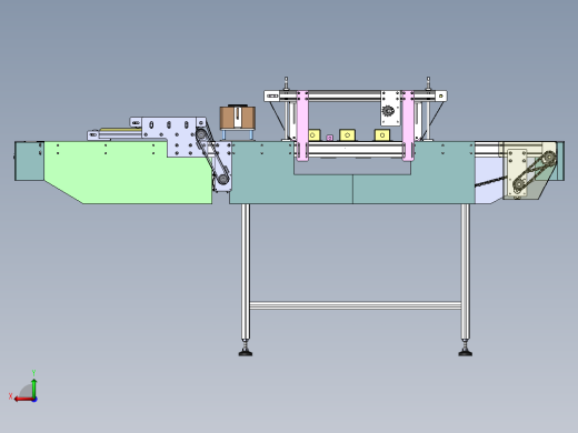吹风除尘毛刷线、非标自动流水线 3D模型（SolidWorks设计后视缩略图