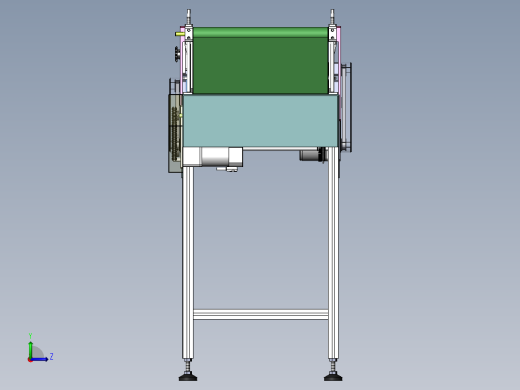 吹风除尘毛刷线、非标自动流水线 3D模型（SolidWorks设计左视缩略图