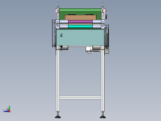 吹风除尘毛刷线、非标自动流水线 3D模型（SolidWorks设计右视缩略图