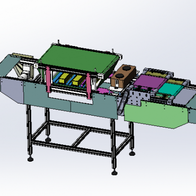 吹风除尘毛刷线、非标自动流水线 3D模型（SolidWorks设计缩略图