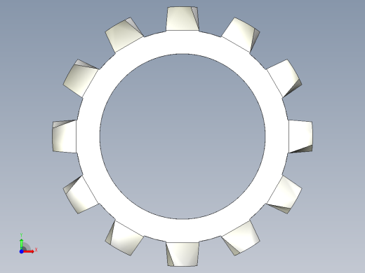 垫圈 外牙锁 公制-EXTERNAL TOOTH LOCK WASHER for M20 SCREW.IGS前视缩略图
