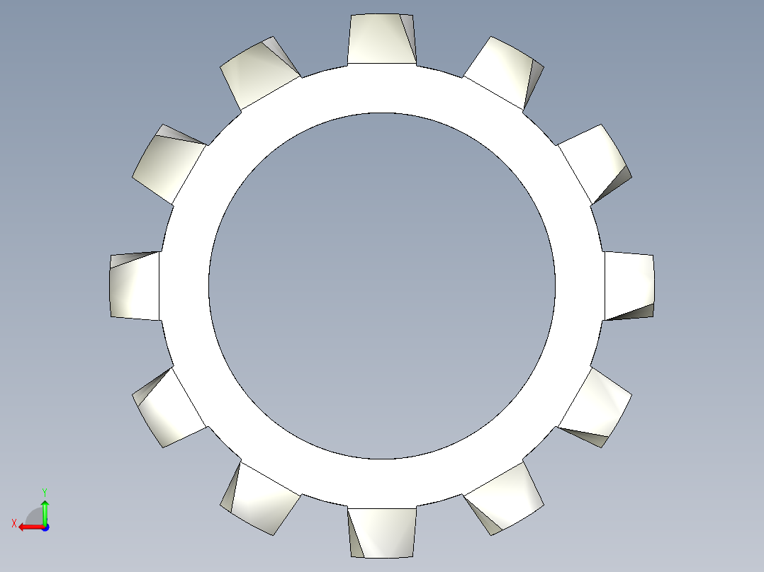垫圈 外牙锁 公制-EXTERNAL TOOTH LOCK WASHER for M20 SCREW.IGS后视图
