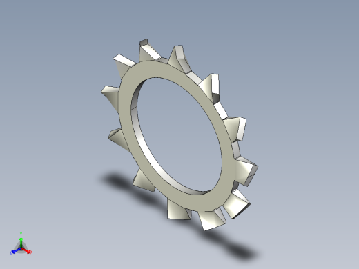 垫圈 外牙锁 公制-EXTERNAL TOOTH LOCK WASHER for M20 SCREW.IGS正等轴测缩略图