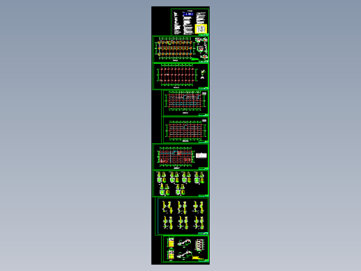 5324平米，五层钢框架办公楼毕业设计（计算书pdf、建筑、结构图）