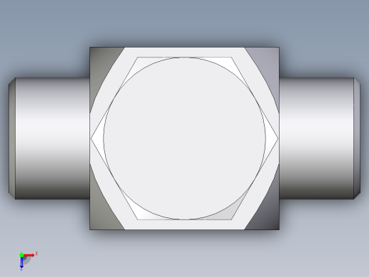 卡套式工业通用硬管接头EO_High_pressure_banjo_tee_TH10SROMD71俯视缩略图