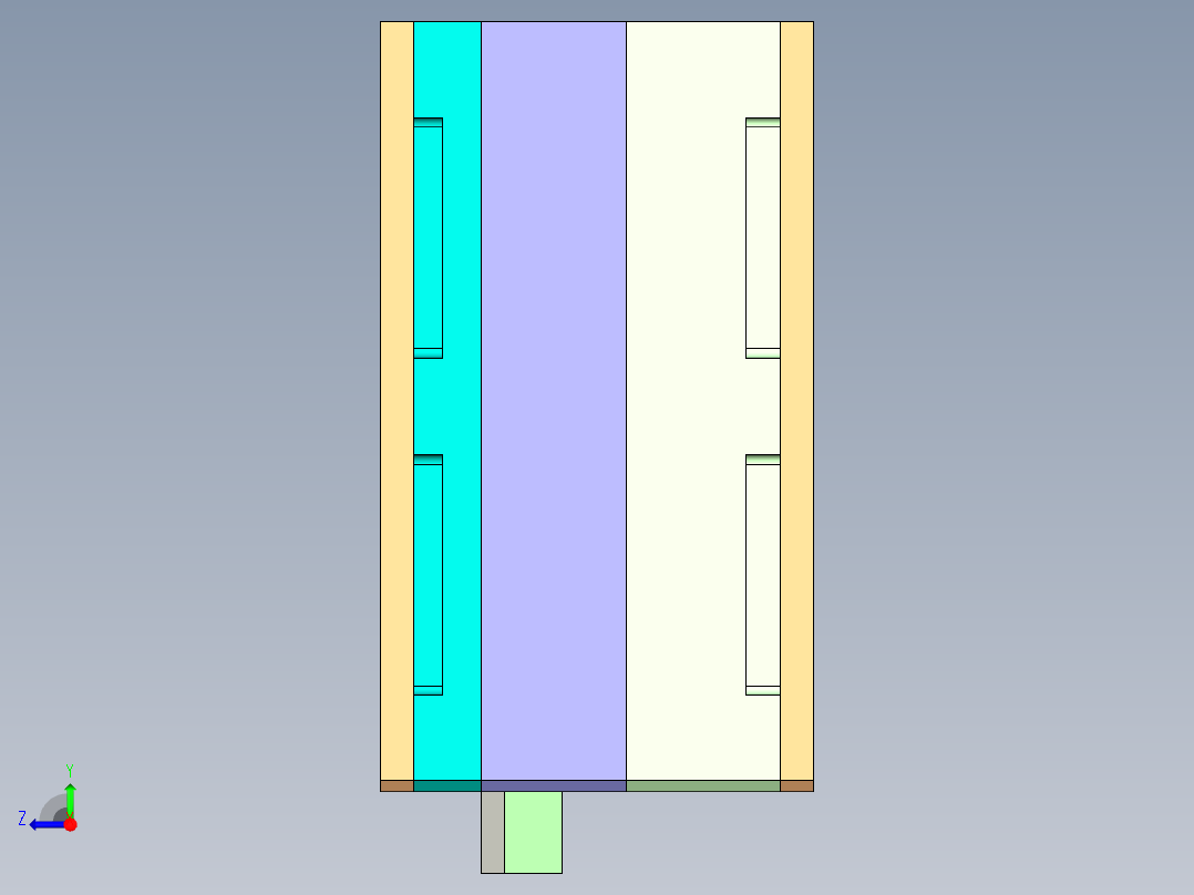 一款带标尺产品模具图右视图