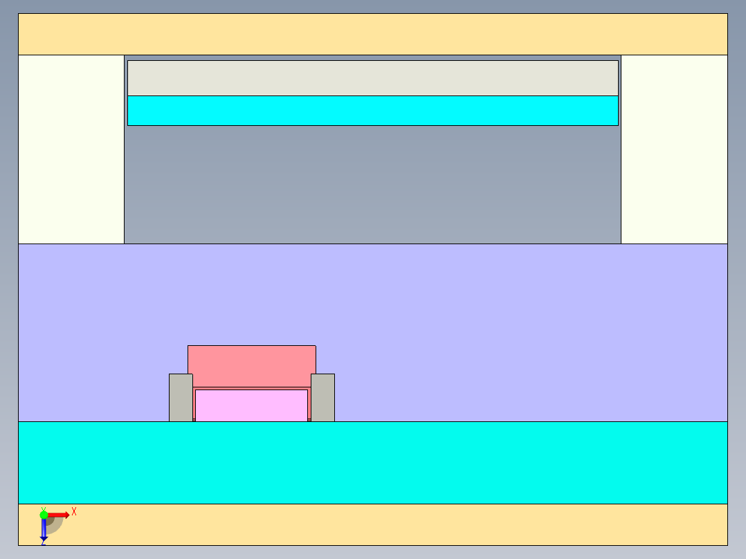 一款带标尺产品模具图俯视图