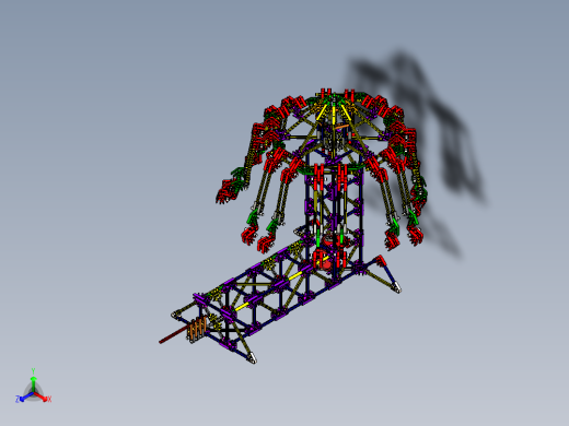 拼插积木华丽摇摆骑 INVENTOR STP正等轴测缩略图