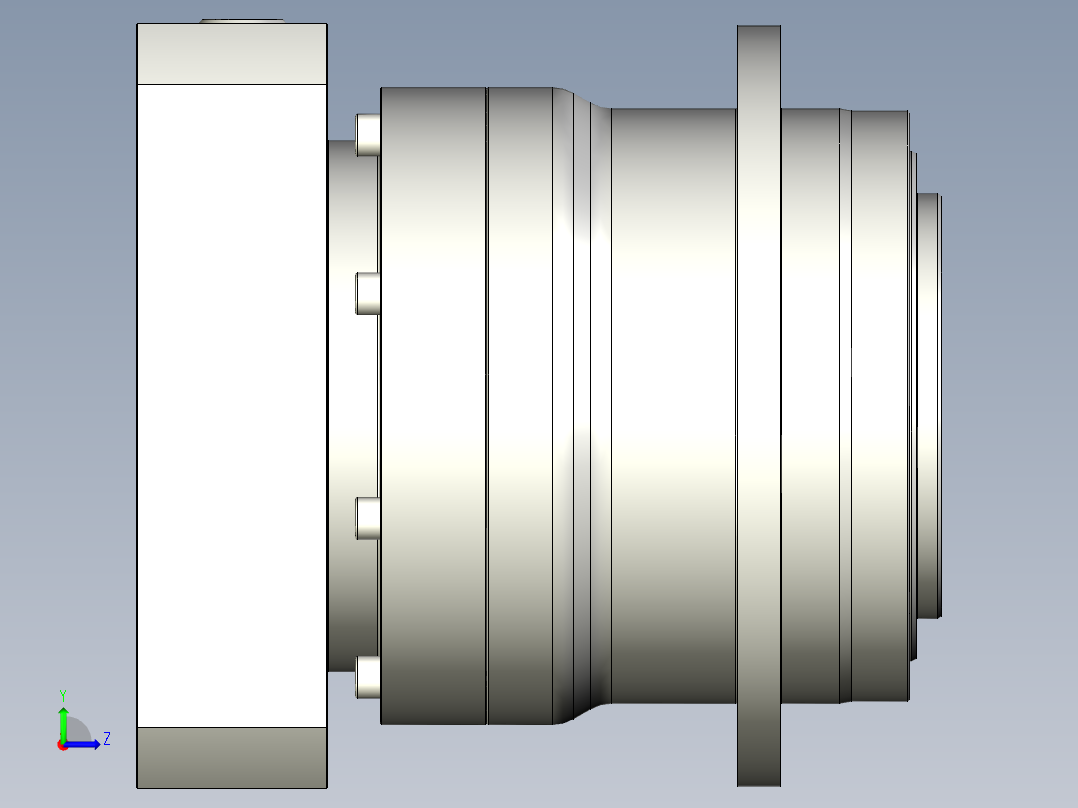 多摩川行星减速机TD-140-L1-35KA35左视图