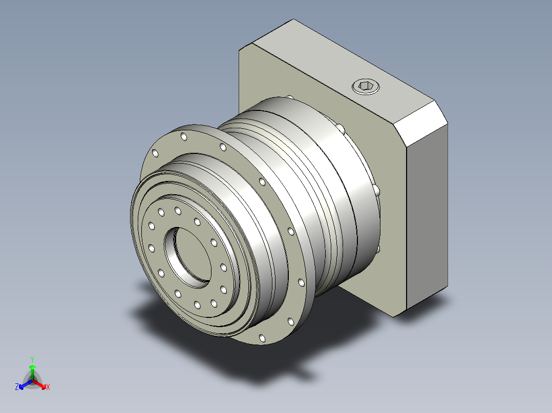 多摩川行星减速机TD-140-L1-35KA35正等轴测图