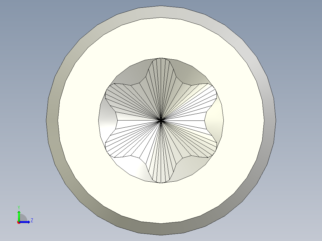 螺钉-Hexalobular_socket_screw-M6-70-50-9-11-6-C0.56.stp左视图