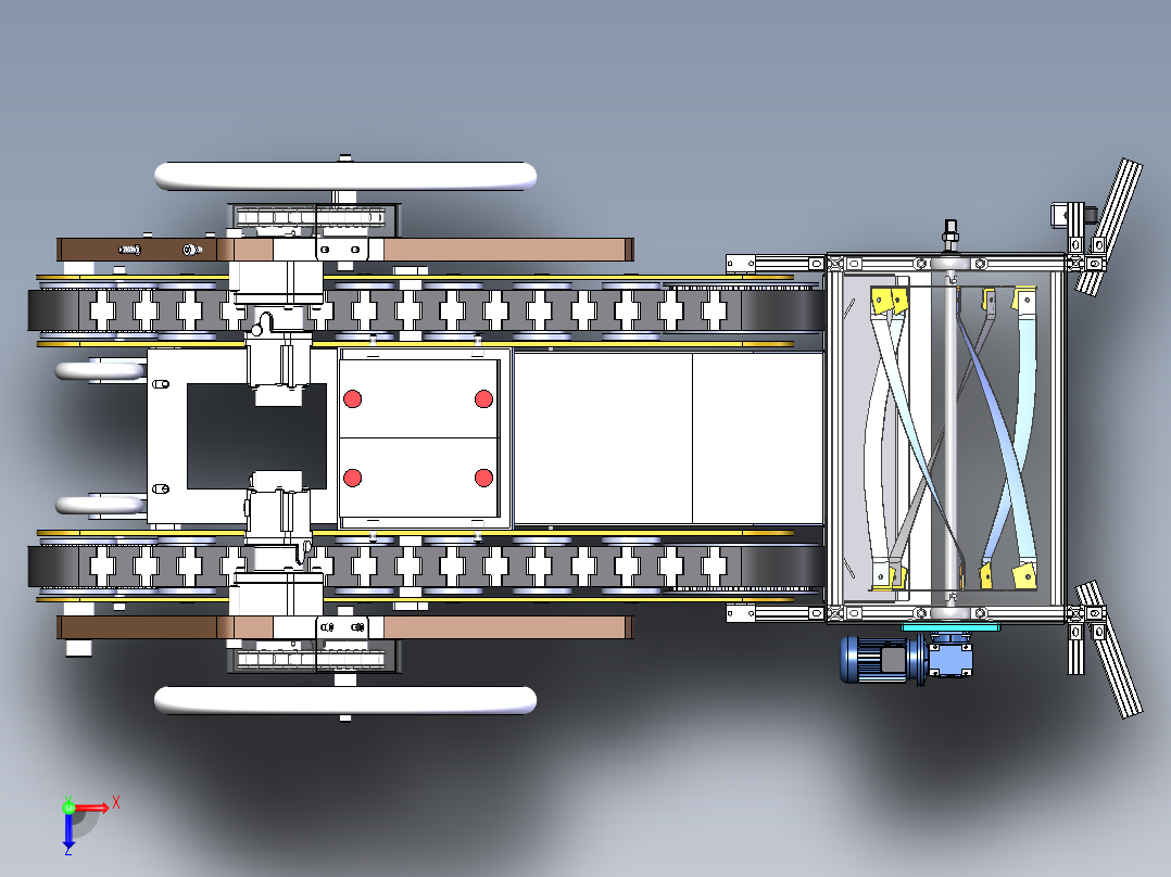 履带除草机俯视图
