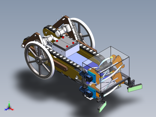 履带除草机正等轴测缩略图