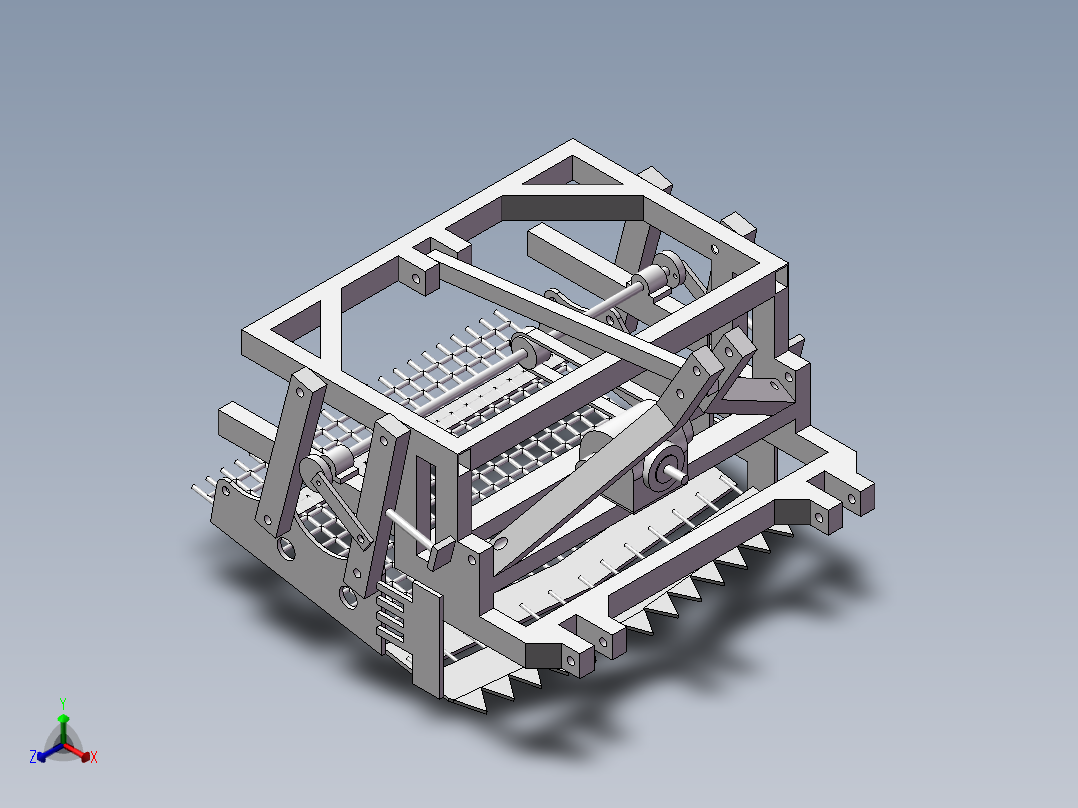 麦冬收割机（精）【含图和文档】正等轴测图