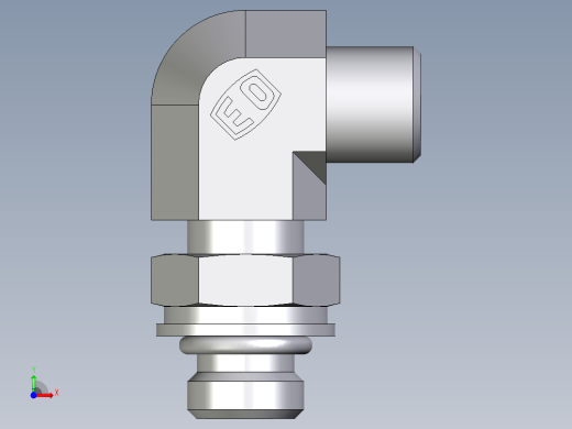 卡套式工业通用硬管接头EO_Adjustable_Locknut_elbow_WEE06LLMOROMDCF前视缩略图