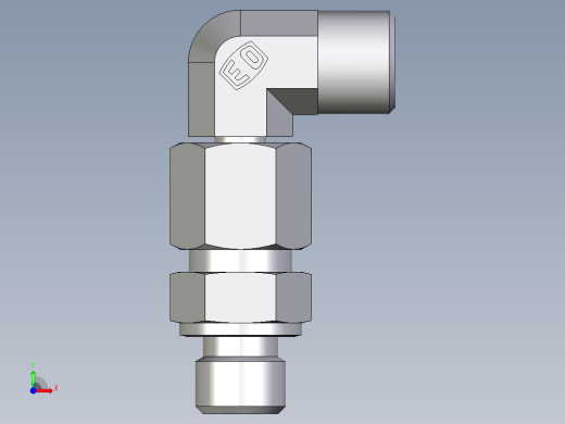 卡套式工业通用硬管接头EO_Assembled_adjustable_standpipe_elbow_EVW08SMOMD71前视缩略图