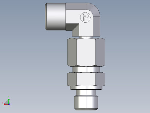 卡套式工业通用硬管接头EO_Assembled_adjustable_standpipe_elbow_EVW08SMOMD71后视缩略图